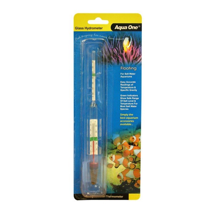 Aqua One Glass Hydrometer With Thermometer