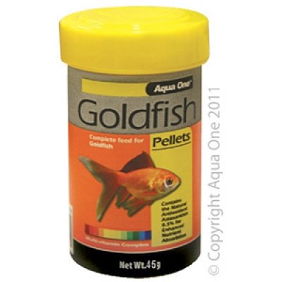 Aqua One Goldfish Pellet Food 1mm 45g