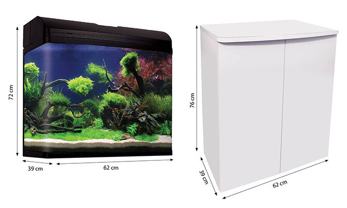 Aqua One AquaStyle 620T 130L Aquarium & Cabinet (Black or White) image 1