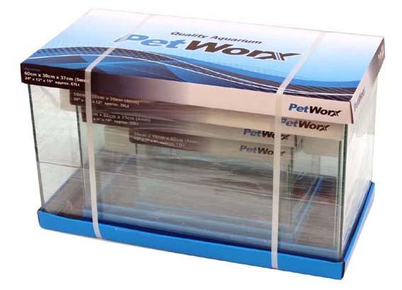 Petworx Rectangle Aquarium 40cm - 16"x9"x10" 22Lt image 1