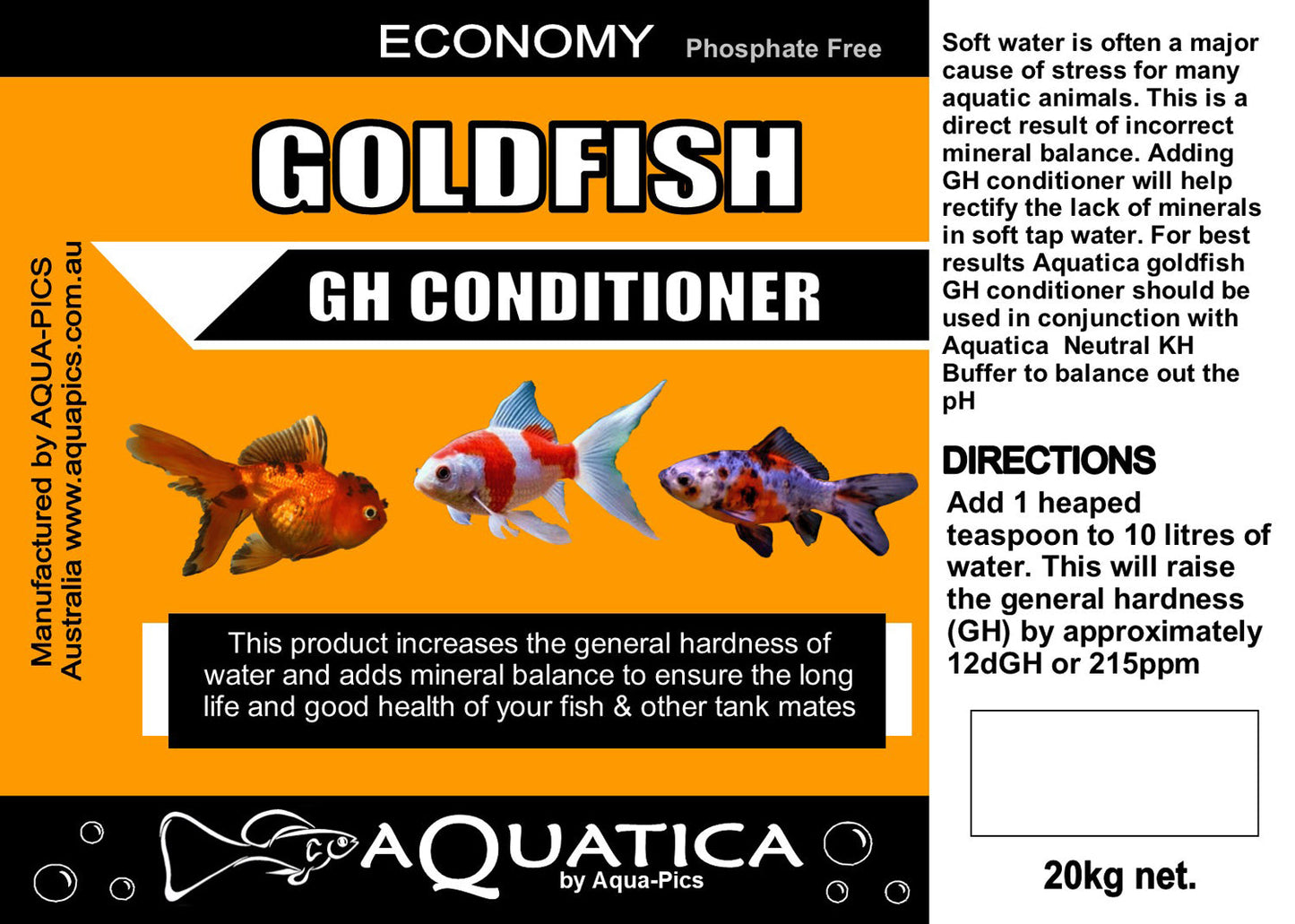 Aquatica Economy Goldfish gH Conditioner - 1kg image 2