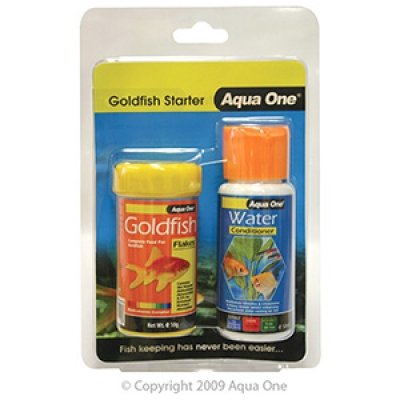 Aqua One Goldfish Starter Kit - Food & Conditioner image 0