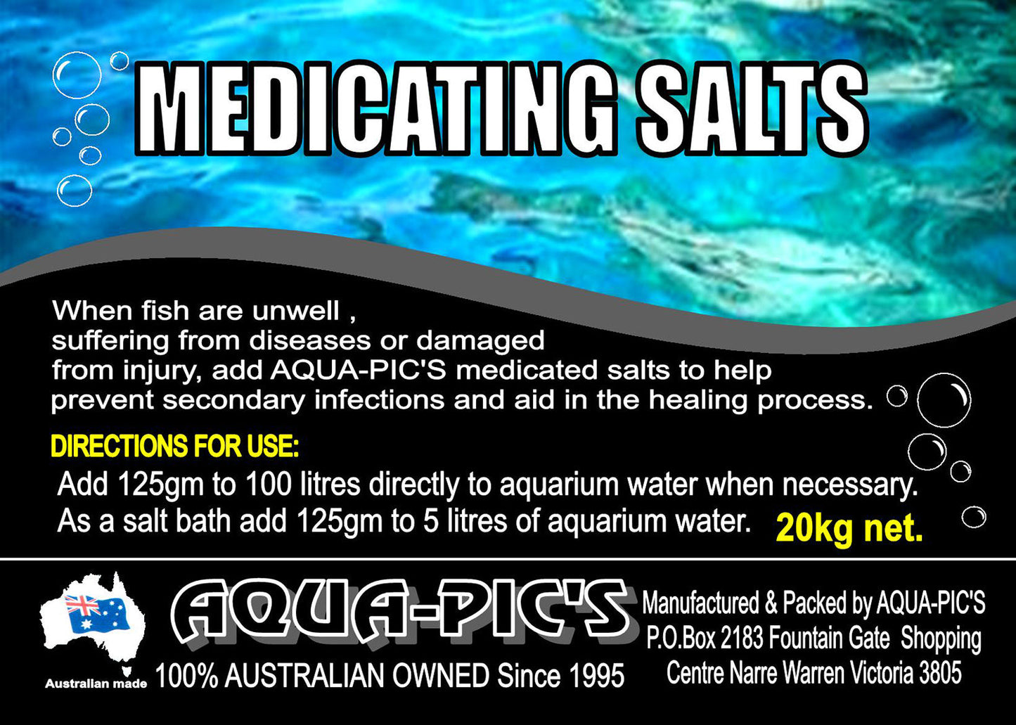 Aqua Pics Medicating Salts - 250g image 2