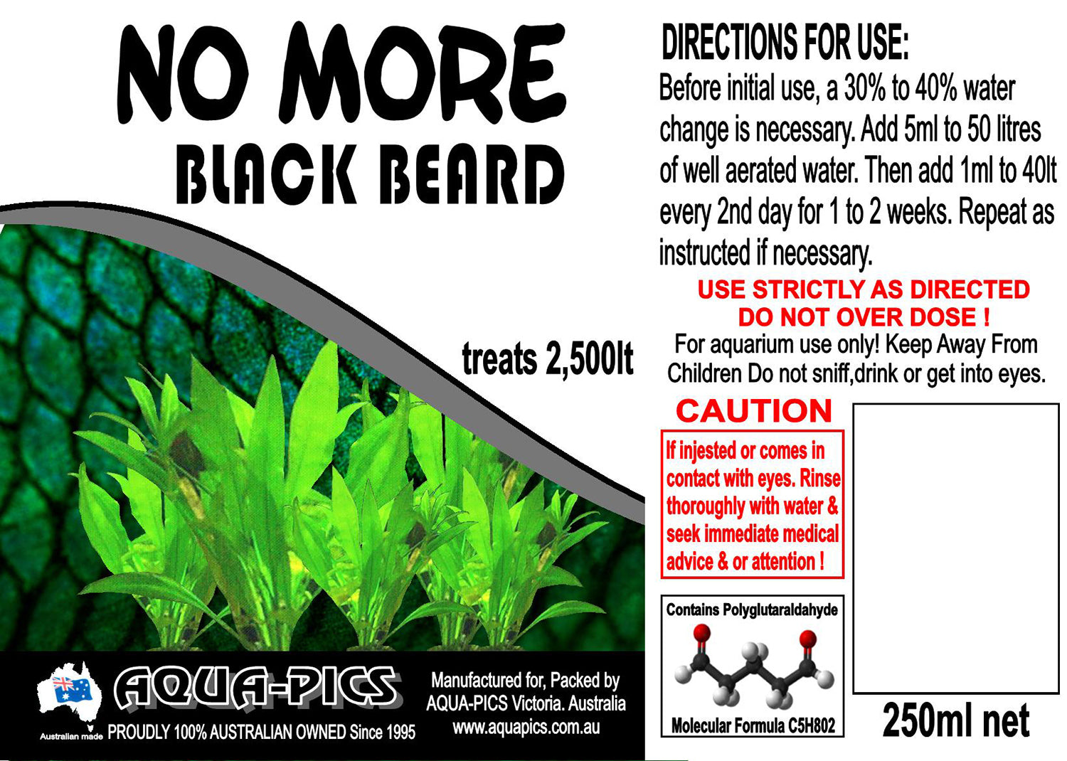 Aqua Pics No More Black Beard - 125ml image 2