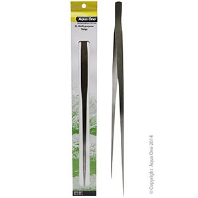 Aqua One Multi Purpose Tongs XL Stainless Steel image 0