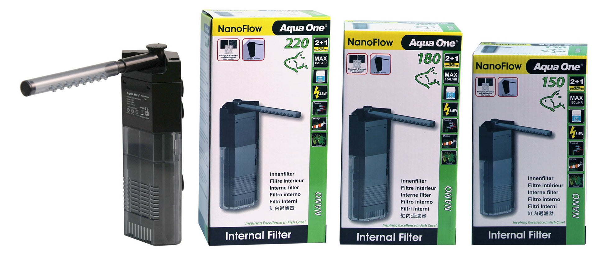 Aqua One NanoFlow 150 Internal Filters image 0